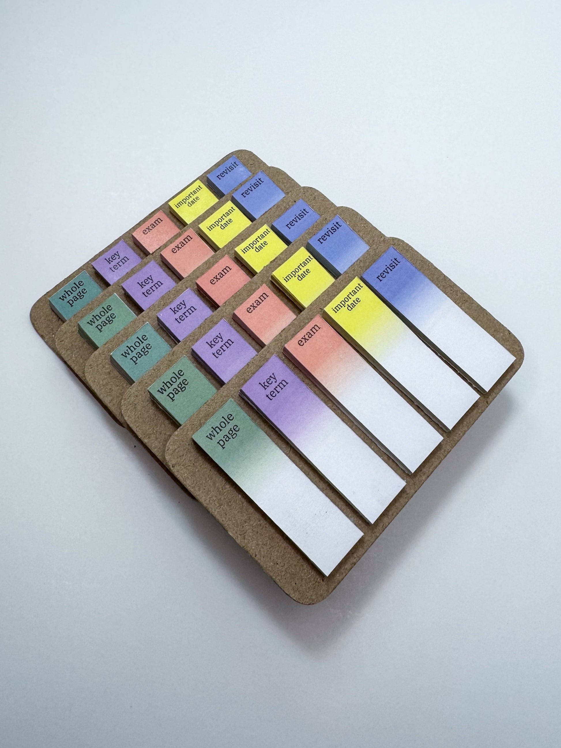 Colorful tabs on white background