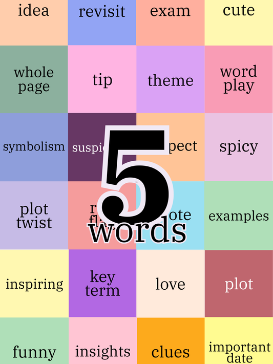 Build Your Own Set of Tabs - 5 Words