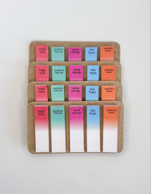 Set of colorful sticky notes on a white background